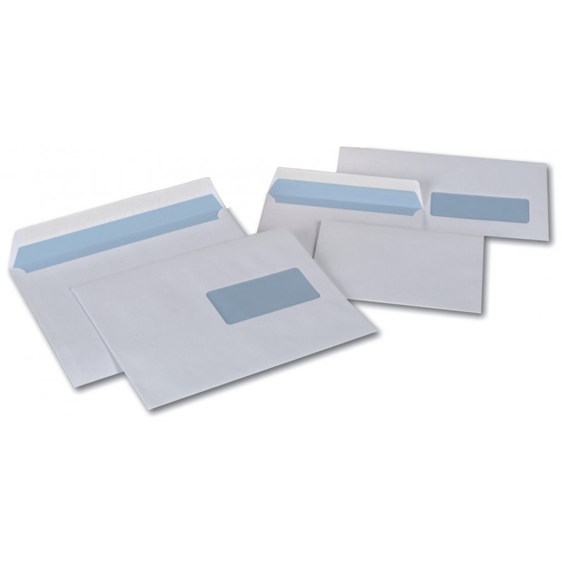 Enveloppes C5 Fermeture auto-adhésive Fenêtre à droite blanc 100g/m2 (500  pièce), CHF 27.03
