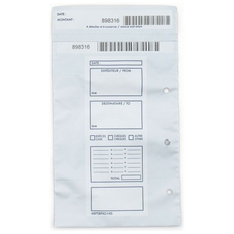 Pochette PX Haute Sécurité Bancaire Opaque Agrément Axytrans