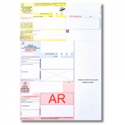 Recommandés A4 avec accusé de réception et sans Code Barre recto