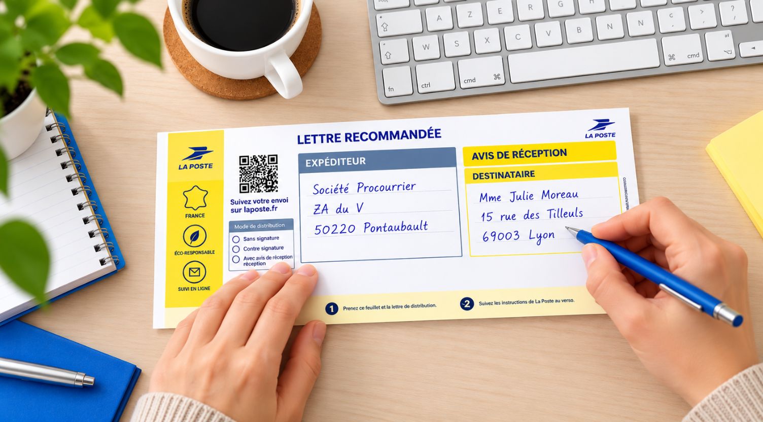 Recommandé manuel LRSD rempli au stylo